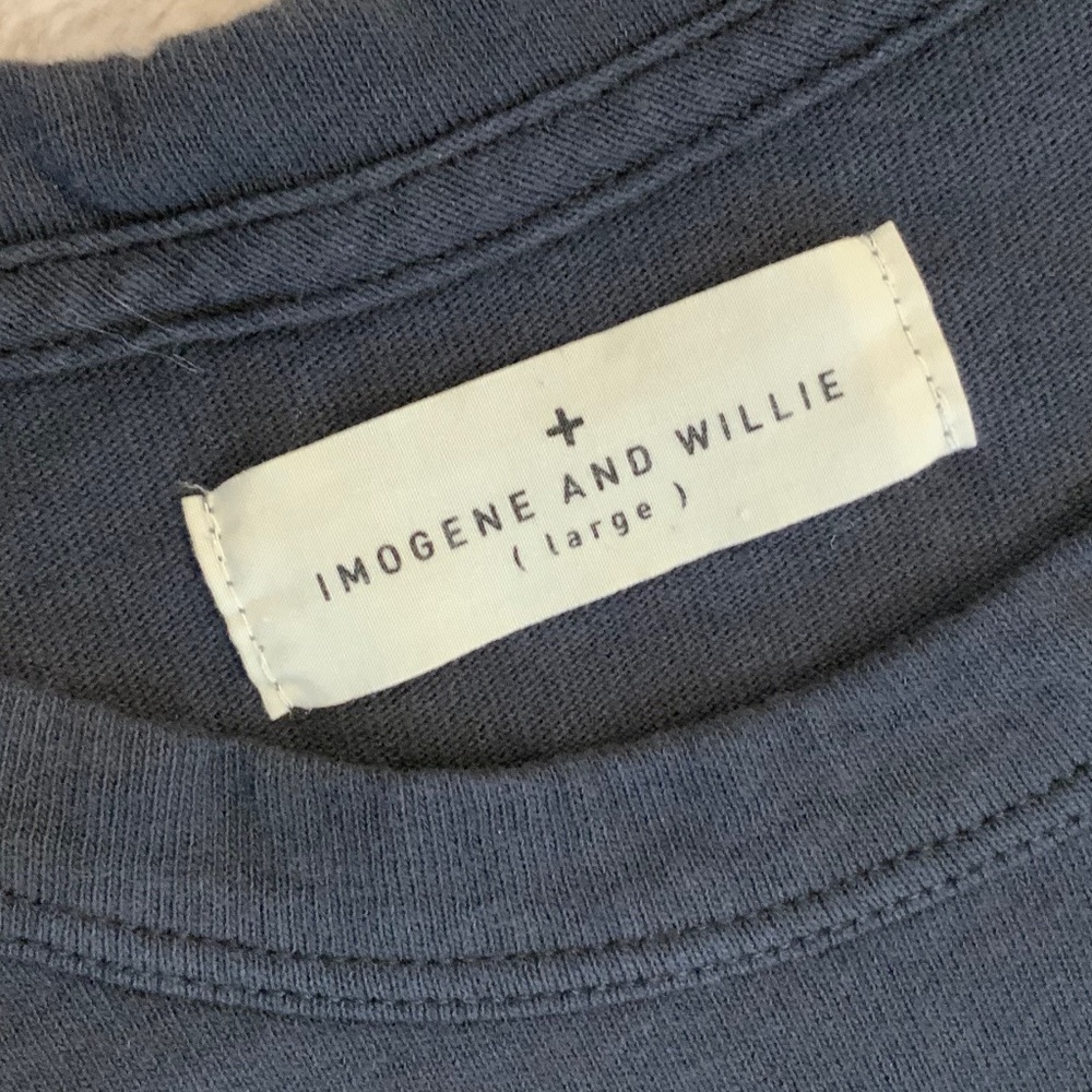 Imogene + Willie Black L Nashville Short Sleeve T Country Moto Normcore - Picture 2 of 7
